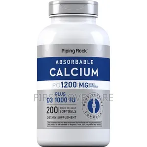 Piping Rock Absorbable Calcium Softgels with D3 1200mg + 1000iu