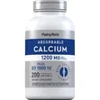 Piping Rock Absorbable Calcium Softgels with D3 1200mg + 1000iu - 1