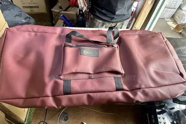 Maroon M-Sleeve Professional Leather Keyboard Bag - 1