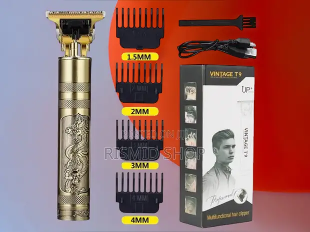 Vintage T9 Rechargeable Barber Hair Clipper - 1