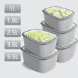 5-Set Storage Bowls (1L-5L) - 4