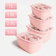 4-Set Storage Bowls (1L - 3.6L) - 2