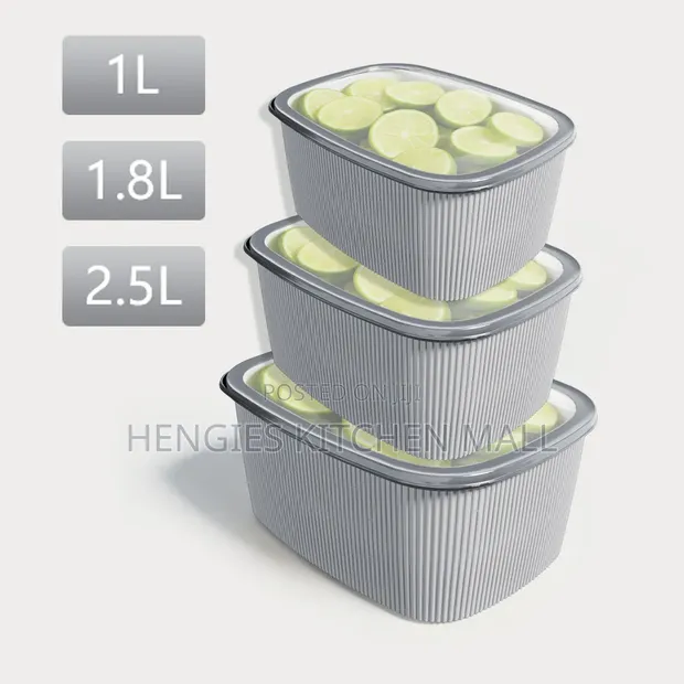 3-Set Storage Bowl Set (1L - 2.5L) - 1