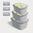 3-Set Storage Bowl Set (1L - 2.5L) - 1