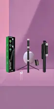 R16d Portable Bluetooth Selfie Tripod with LED Lights - 2