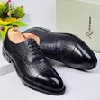 Richwanz Black Lace Wave Design Men's Shoe - 2