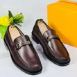 Louis Vuitton Coffee Leather Men's Loafer Shoes - 3