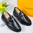 Louis Vuitton Black Leather Men's Loafer Shoes - 1