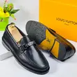 Louis Vuitton Black Leather Men's Loafer Shoes - 2