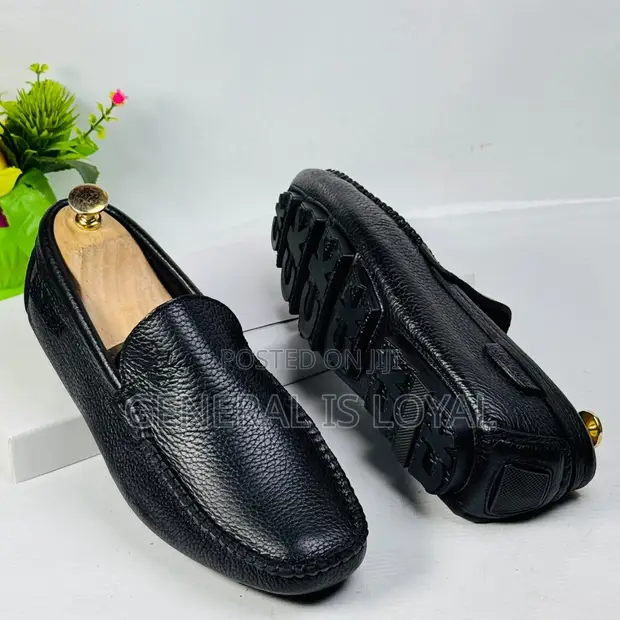 CK Men's Soft Leather Loafers - Black - 1