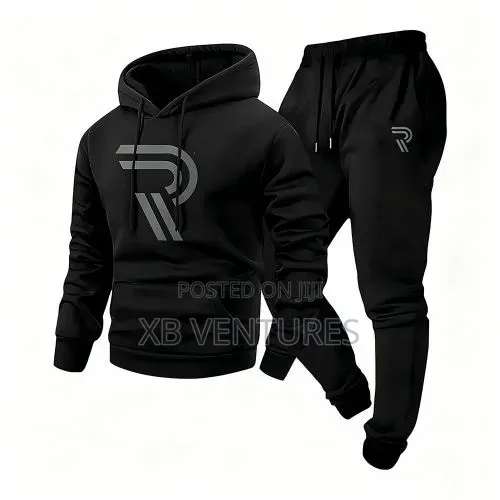 Men's 2 Piece Casual Hoodie and Sweatpants Set - 1
