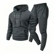 Men's 2 Piece Casual Hoodie and Sweatpants Set - 3