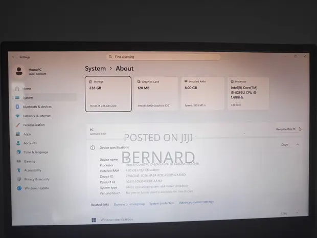Dell Latitude 3301 Laptop - Core i5, 8GB RAM, 256GB SSD - 1
