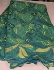 Elegant Green Embroidery Lace with Rhinestones - 1