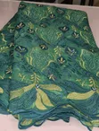 Elegant Green Embroidery Lace with Rhinestones - 4