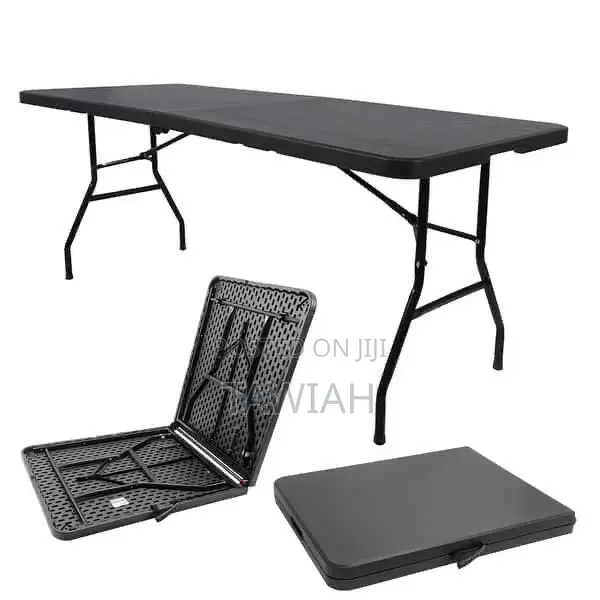 Royal Comfort 8 Seater Foldable Dining Table - Black - 1