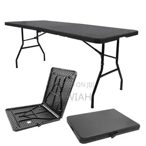 Royal Comfort 8 Seater Foldable Dining Table - Black