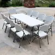 Royal Comfort 8 Seater Foldable Dining Table - Black - 2