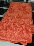 Burnt Orange Net Lace Fabric - 5 Yards - 4