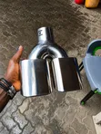 Double Chrome Exhaust Tip for Cars - 2