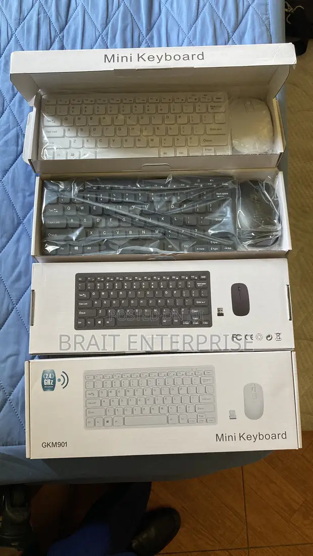 Mini Wireless Keyboard and Mouse Set - 1