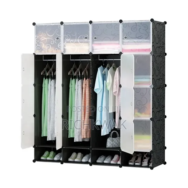 16 Cubes Plastic Wardrobe with Shoe Storage - 1