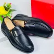 Salvatore Ferragamo Soft Leather Men's Black Loafers - 1