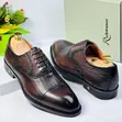 Richwanz Dark Brown Wave Style Men Lace Shoe - 1