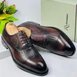 Richwanz Dark Brown Wave Style Men Lace Shoe - 3
