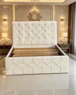 VIG Furniture Leather Double Bed Frame - Brand New - 1