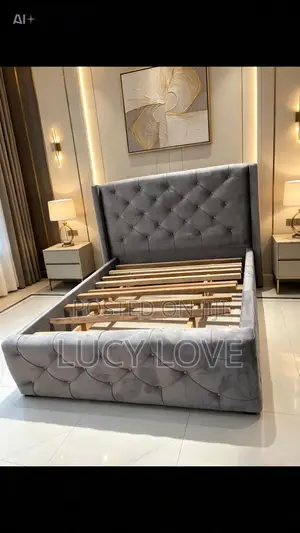 Italian Material Double Bed Frame