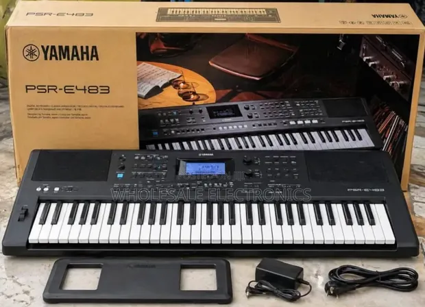 Yamaha PSR-E483 Portable Arranger Keyboard (61 Keys) - 1