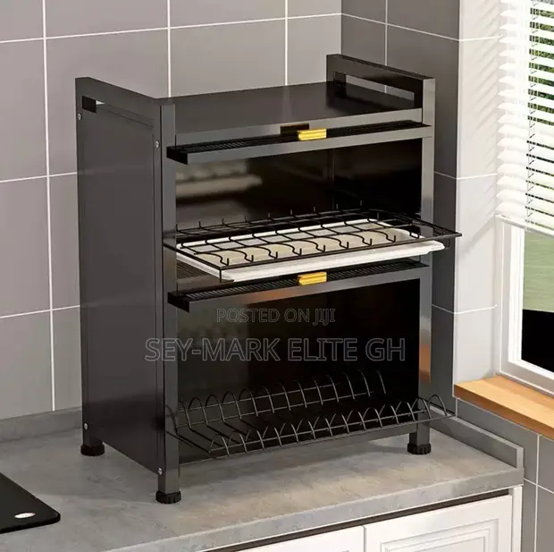 2-Tier Anti-Rust Dish Cabinet Rack - 1