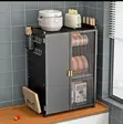 Multifunctional Kitchen Storage Cabinet/Dish Rack - 4
