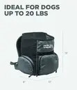 Outward Hound PupPak Dog Front Carrier, Grey, Medium - 1