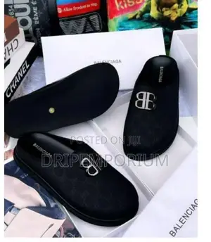 Balenciaga BB Monogram Mule - Black