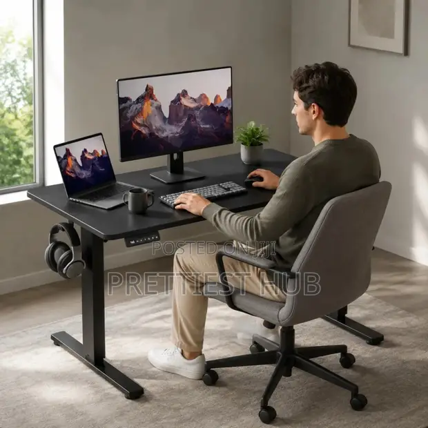 120cm Electric Height Adjustable Desk - 1