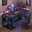 Office Studio Study Desk with Bookshelf - 2
