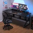 Office Studio Study Desk with Bookshelf - 3