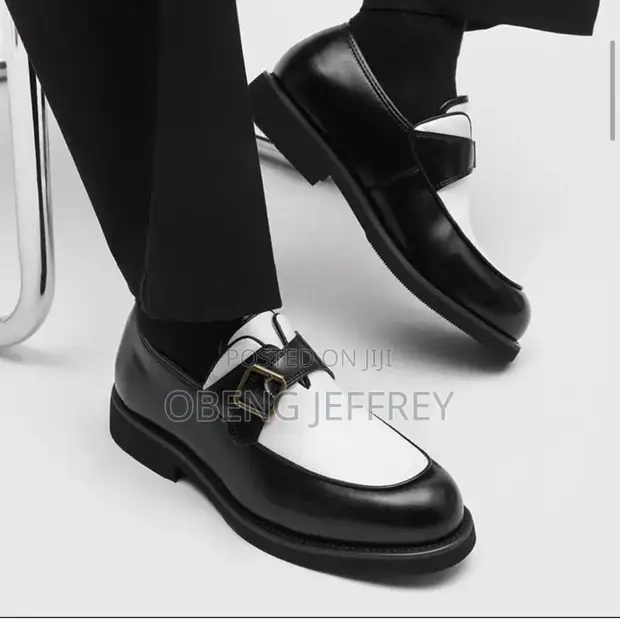Original Prada Penny Loafers - Black/White or Brown - 1
