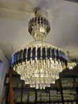 Black and Gold Crystal Chandeliers Lights - 1