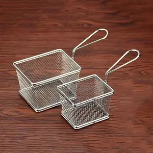 Original Stainless Steel Mini Chips Basket (12x10cm, 12 Pcs)