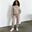 2 Piece Khaki Hoodie and Jogger Set for Women - 1