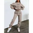 2 Piece Khaki Hoodie and Jogger Set for Women - 2