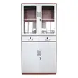 Modern Multi-Tier Office Storage Cabinet with Glass Doors - 1