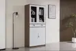 Modern Multi-Tier Office Storage Cabinet with Glass Doors - 2