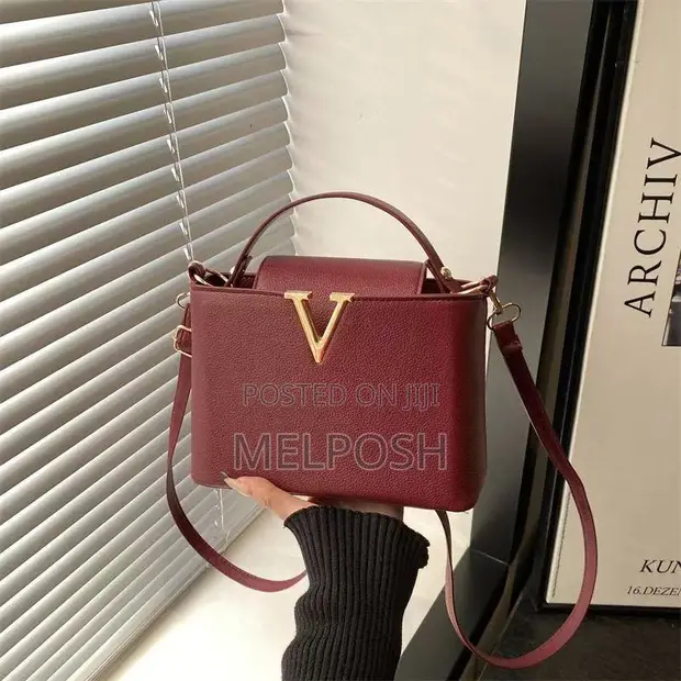 Classic Mini Handbag - Black & Burgundy - 1