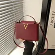 Classic Mini Handbag - Black & Burgundy - 1