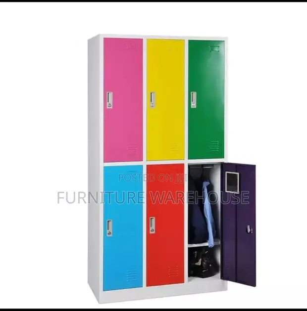 6-Door Colorful Metal Storage Locker - 1
