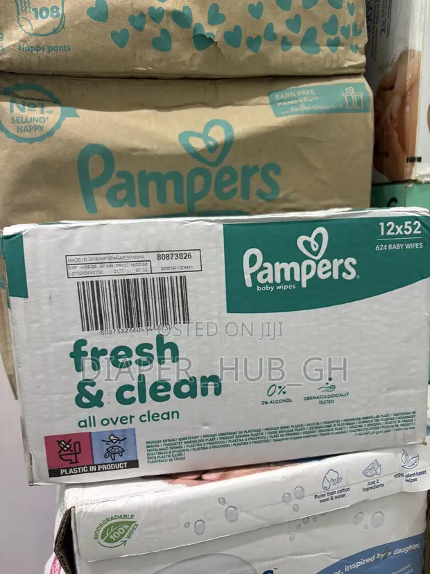 Pampers Fresh Clean Wipes 52 Count - 1